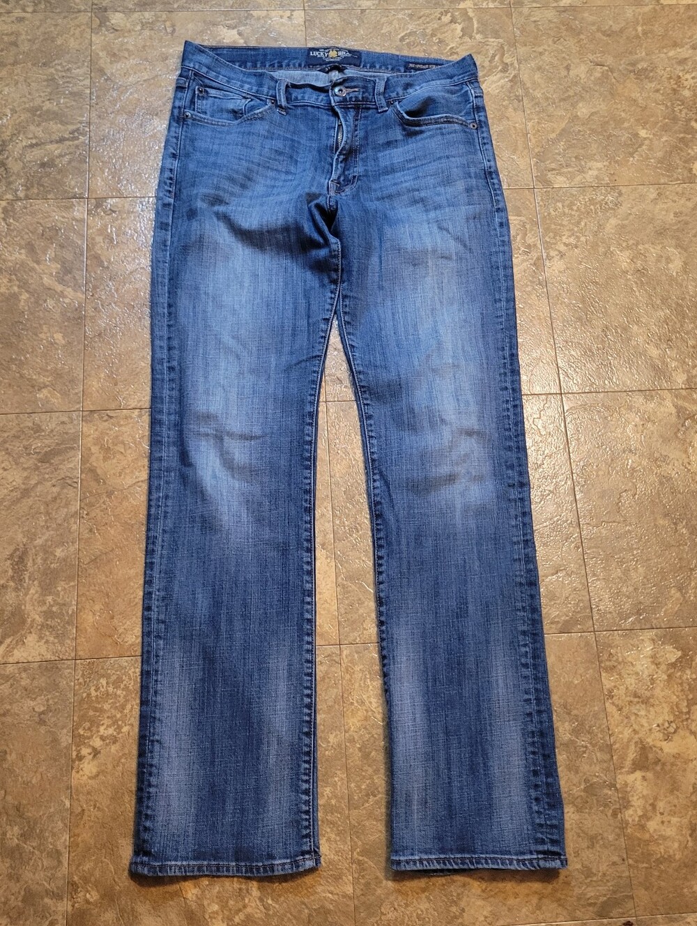 Lucky Brand 361 Vintage Straight Jeans Men 31x34 *33x33* Blue Dark Wash Mid Rise